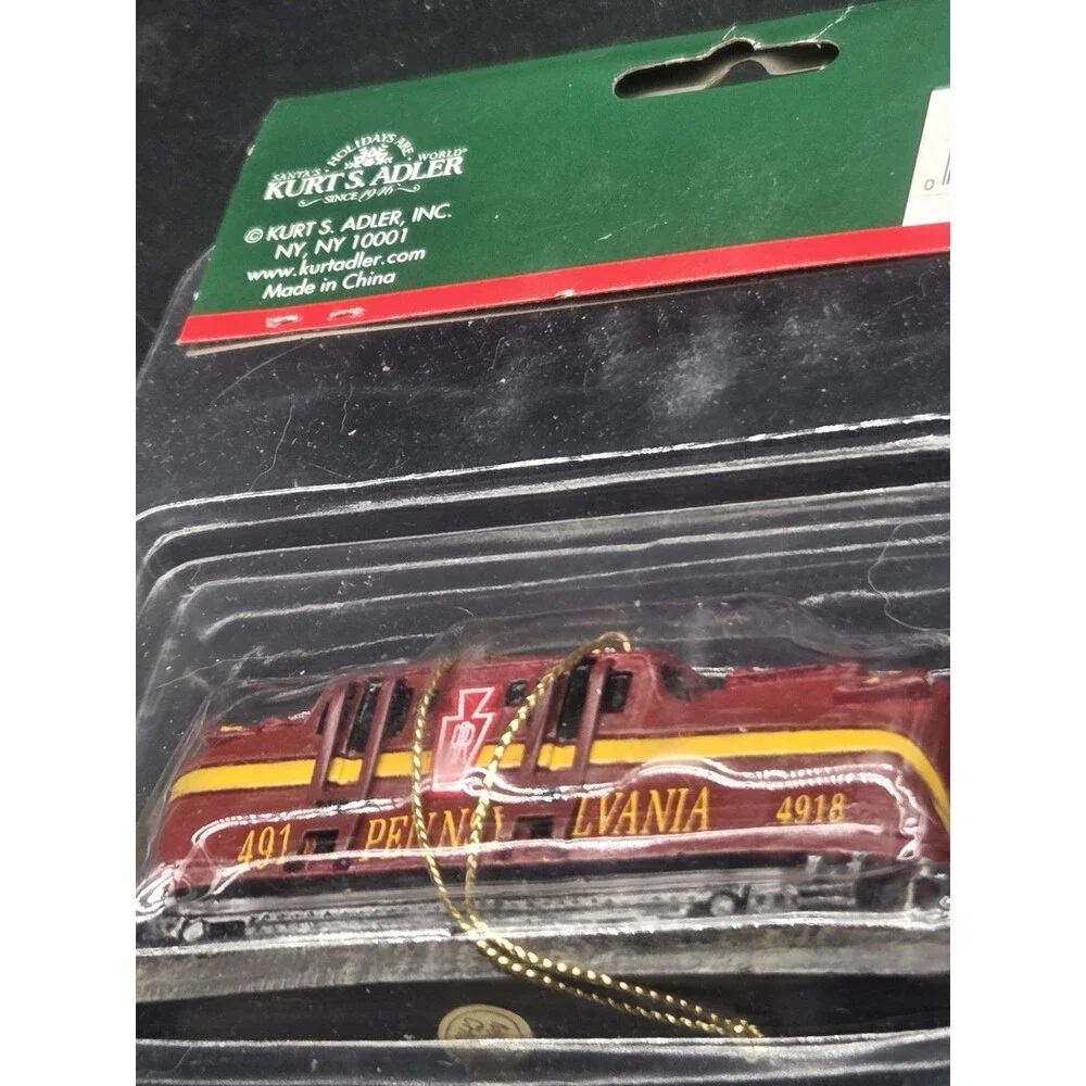 NEW NOS Kurt S Adler 4918 Pennsylvania Train Locomotive Christmas Tree Ornament
